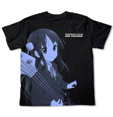 K-On！輕音少女 (大碼)「秋山澪」T-Shirt 黑色 Mio Akiyama T-Shirt Black【K-On!】(Size: Large)