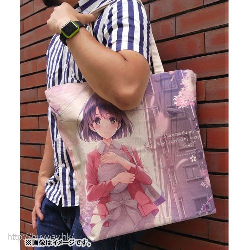 不起眼女主角培育法 : 日版 「加藤惠」米白 大容量 手提袋