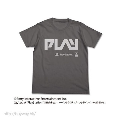 PlayStation (加大)「PLAY」灰色 T-Shirt Play T-Shirt / MEDIUM GRAY-XL【PlayStation】