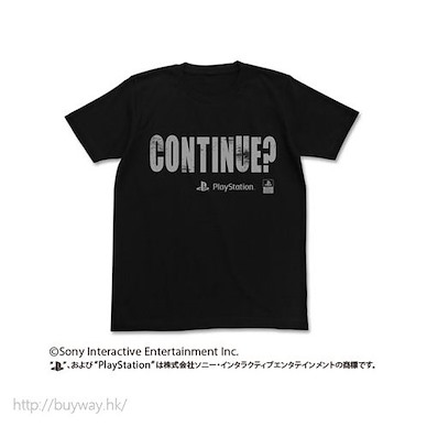 PlayStation (細碼)「Continue」黑色 T-Shirt Continue T-Shirt / BLACK-S【PlayStation】