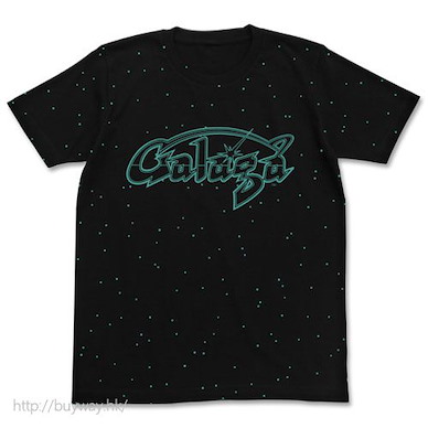 大蜜蜂 (細碼)「GALAGA」繁星紋理 黑色 T-Shirt Logo All Print T-Shirt / BLACK-S【Galaga】