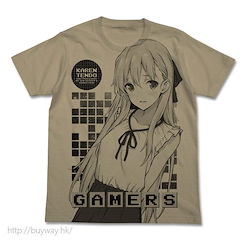 Gamers 電玩咖！ (加大)「天道花憐」深卡其色 T-Shirt Karen Tendo All Print T-Shirt / SAND KHAKI-XL【Gamers!】