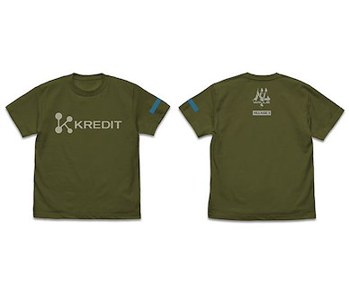 新世紀福音戰士 (大碼)「KREDIT」墨綠色 T-Shirt EVANGELION Kredit T-Shirt /MOSS-L【Neon Genesis Evangelion】