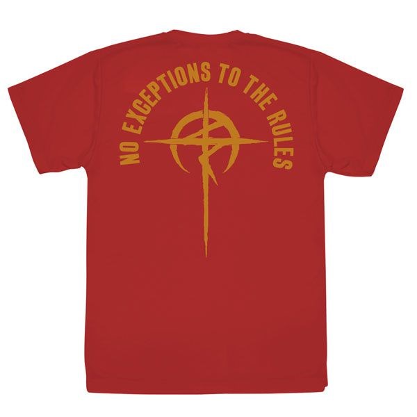 機動戰士高達系列 : 日版 (大碼)「NO EXCEPTIONS TO THE RULES」機動戰士高達 閃光之凱薩衛 吸汗快乾 紅色 T-Shirt