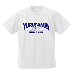 搖曳露營△ (大碼)「志摩凜」YURUCAMP△ 吸汗快乾 白色 T-Shirt Silhouette Rin Shima Dry T-Shirt /WHITE-L【Laid-Back Camp】