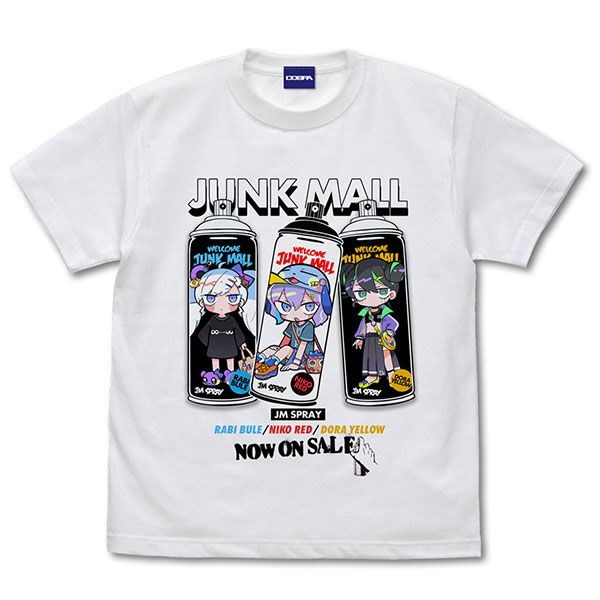 Junk Mall : 日版 (大碼)「JUNK MALL」寺田てら先生 插圖 白色 T-Shirt