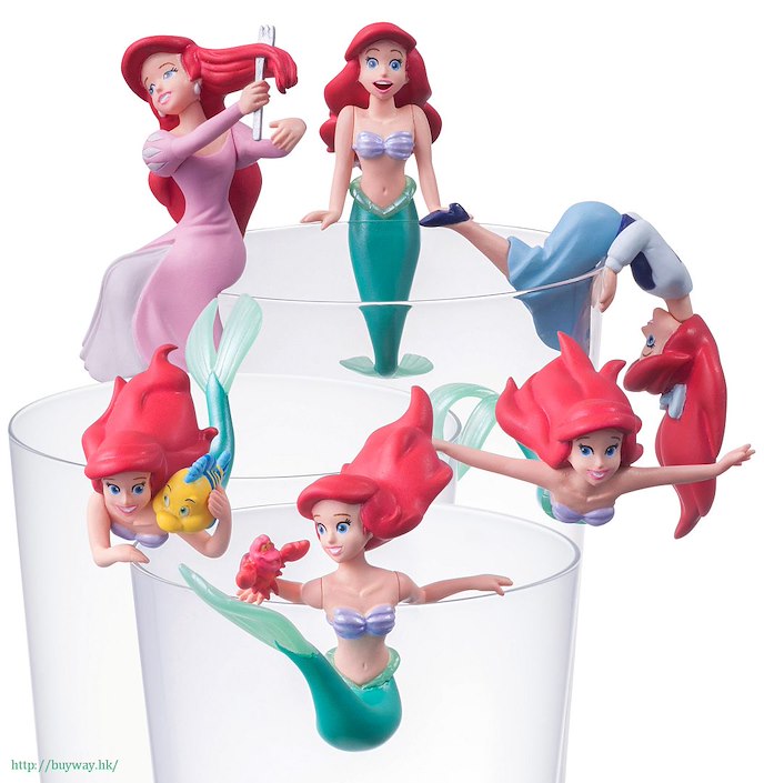 迪士尼系列 : 日版 PUTITTO 嬌小系列「艾利奧」小魚仙 杯邊裝飾 (8 個入)