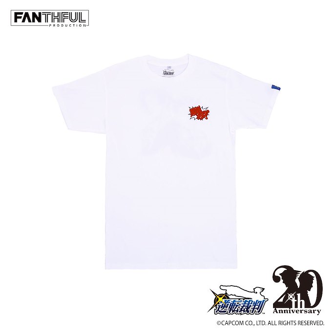 逆轉裁判 : 日版 (細碼) 20周年紀念 FANTHFUL 系列 白色 T-Shirt