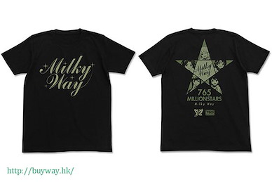 偶像大師 百萬人演唱會！ (加大)「Milky Way」黑色 T-Shirt Milky Way T-Shirt / BLACK-XL【The Idolm@ster Million Live!】