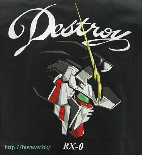 機動戰士高達系列 : 日版 (中碼)「Unicorn Gundam」刺繡 黑色 工作襯衫