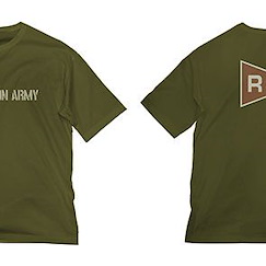 龍珠 : 日版 (加大)「紅帶軍」寬鬆 墨綠色 T-Shirt