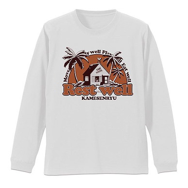 龍珠 (加大)「孫悟空」龜屋 長袖 白色 T-Shirt Dragon Ball Kame House Ribbed Long Sleeve T-Shirt /WHITE-XL【Dragon Ball】