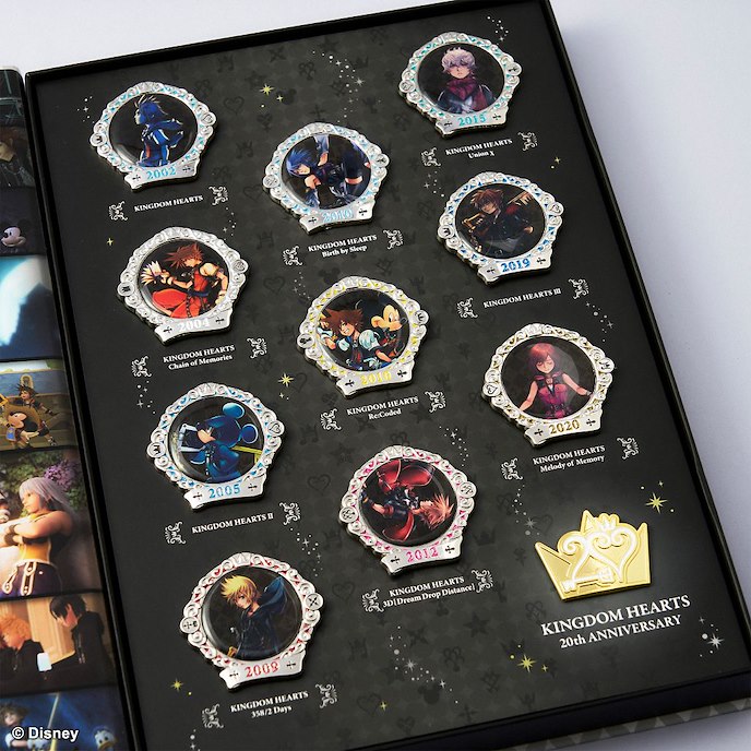 王國之心系列 : 日版 20th Anniversary 徽章 收藏盒 Vol.2 (11 個入)