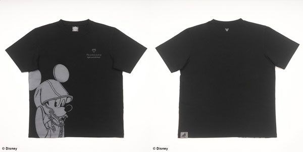 王國之心系列 : 日版 (均碼)「米奇國王」Dive to Heart 黑色 T-Shirt