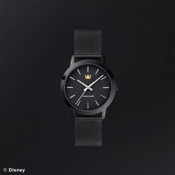 王國之心系列 : 日版 黑色 36mm 型號 石英 手錶