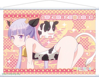New Game! 「涼風青葉 (新社員)」黑白牛 A2 掛布 Aoba Fuwamofu Animal Tapestry Cow【New Game!】