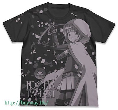 魔法少女小圓 (加大)「環彩羽」墨黑色 T-Shirt Iroha Tamaki All Print T-Shirt / SUMI-XL【Puella Magi Madoka Magica】