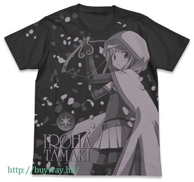 魔法少女小圓 : 日版 (大碼)「環彩羽」墨黑色 T-Shirt