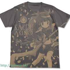 魔法少女小圓 (加大)「秋野楓」灰色 T-Shirt Kaede Akino All Print T-Shirt / MEDIUM GRAY-XL【Puella Magi Madoka Magica】