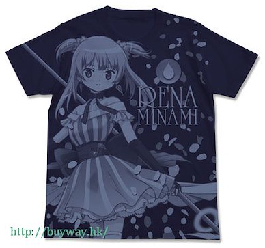 魔法少女小圓 (加大)「水波玲奈」深藍色 T-Shirt Rena Minami All Print T-Shirt / NAVY-XL【Puella Magi Madoka Magica】