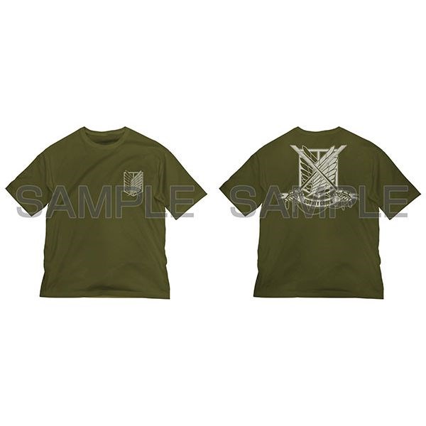 進擊的巨人 : 日版 (大碼) 調查兵團 寬鬆 墨綠色 T-Shirt
