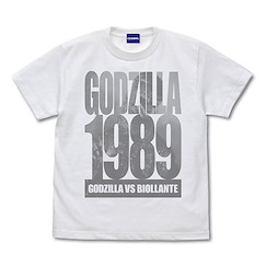 哥斯拉系列 : 日版 (大碼)「哥斯拉」1989 白色 T-Shirt
