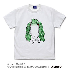 VOCALOID系列 : 日版 (加大)「初音未來」大根 小林オニキス Ver. 白色 T-Shirt