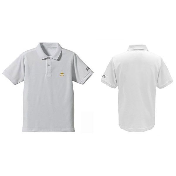 機動戰士高達系列 : 日版 (中碼)「地球聯邦軍」刺繡 白色 Polo Shirt