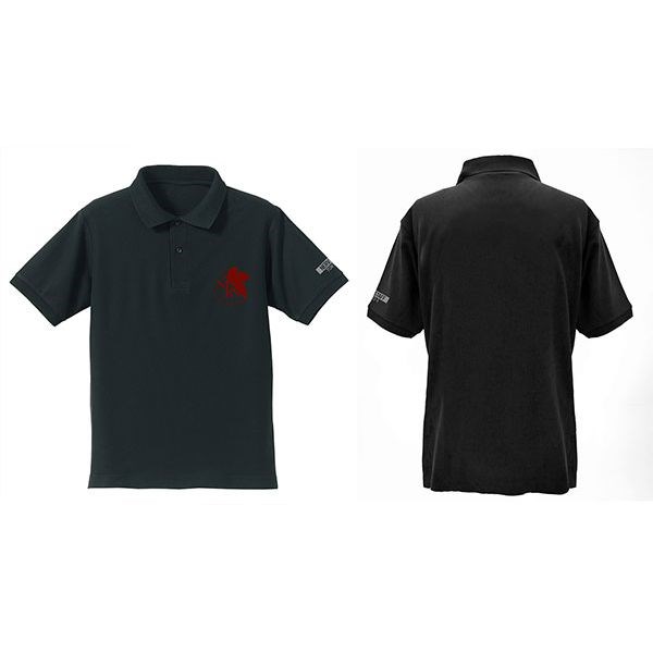 新世紀福音戰士 : 日版 (中碼) EVANGELION NERV 刺繡 黑色 Polo Shirt