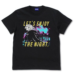 徹夜之歌 : 日版 (中碼)「七草薺」LET'S ENJOY THE NIGHT. 黑色 T-Shirt