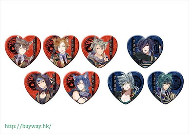 戰刻 Night Blood 「真田軍 / 伊達軍」心形徽章 (10 個入) Heart Can Badge Sanada Army/Date Army (10 Pieces)【Sengoku Night Blood】