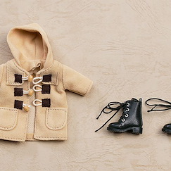未分類 : 日版 黏土娃 保暖套組 靴子&牛角扣大衣 米白色