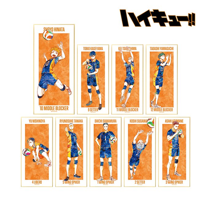 排球少年!! : 日版 Ani-Art 可企色紙 Vol.2 (9 個入)