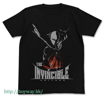 一拳超人 : 日版 (中碼)「埼玉 (禿頭披風俠)」黑色 T-Shirt