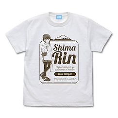 搖曳露營△ (中碼)「志摩凜」夏令營 白色 T-Shirt New Illustration Summer Camp Rin Shima T-Shirt /WHITE-M【Laid-Back Camp】