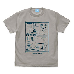 搖曳露營△ : 日版 (細碼)「志摩凜」露營工具 淺灰 T-Shirt