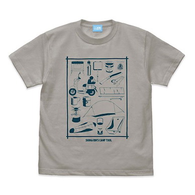 搖曳露營△ (中碼)「志摩凜」露營工具 淺灰 T-Shirt Rin Shima Camp Tool T-Shirt /LIGHT GRAY-M【Laid-Back Camp】