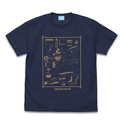 搖曳露營△ (細碼)「志摩凜」露營工具 藍紫色 T-Shirt Rin Shima Camp Tool T-Shirt /INDIGO-S【Laid-Back Camp】
