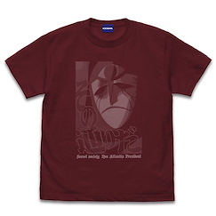 冒險少女娜汀亞 : 日版 (大碼)「加歌魯」その通りだ 酒紅色 T-Shirt
