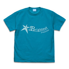 SHINE POST (大碼) Brightest production 綠松色 T-Shirt Brightest T-Shirt /TURQUOISE BLUE-L【SHINE POST】