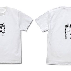 世界末日與柴犬同行 : 日版 (大碼)「小春」石原雄先生デザイン 壁とハルさん Tシャツ 黒柴 ver. T-Shirt