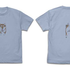 世界末日與柴犬同行 : 日版 (大碼)「小春」石原雄先生デザイン 壁とハルさん ACID BLUE T-Shirt