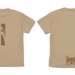 世界末日與柴犬同行 (加大)「小春」石原雄先生デザイン ハルさんチラリ 淺米色 T-Shirt Yu Ishihara Design Haru-san Chirari T-Shirt /LIGHT BEIGE-XL【Doomsday With My Dog】