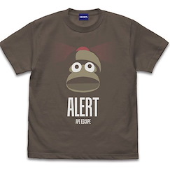 捉猴啦 (加大)「嗶波猴」警戒中 暗黑 T-Shirt Pipo Monkey On Alert T-Shirt /CHARCOAL-XL【Ape Escape】