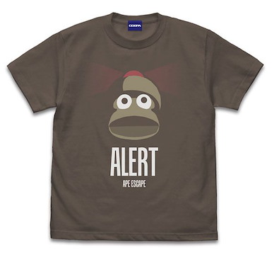 捉猴啦 (大碼)「嗶波猴」警戒中 暗黑 T-Shirt Pipo Monkey On Alert T-Shirt /CHARCOAL-L【Ape Escape】