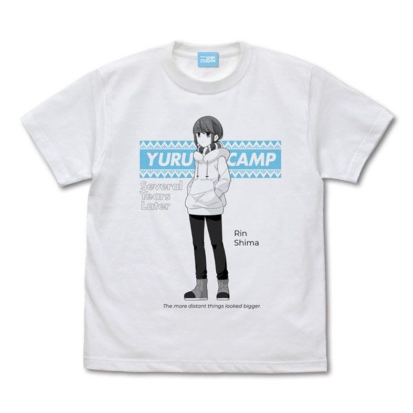 搖曳露營△ : 日版 (細碼)「志摩凜」白色 T-Shirt