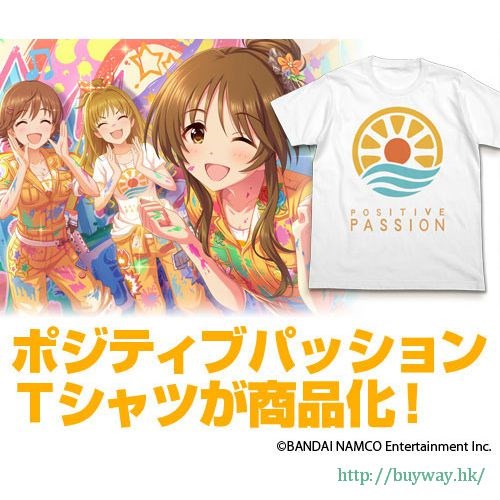 偶像大師 灰姑娘女孩 : 日版 (大碼)「Positive Passion」白色 T-Shirt