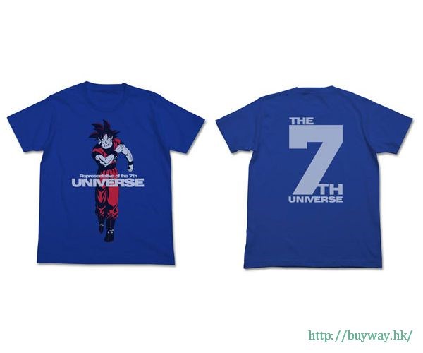 龍珠 : 日版 (細碼)「孫悟空」第7宇宙代表 寶藍色 T-Shirt