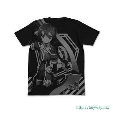 結城友奈是勇者 (加大)「三之輪銀」-鷲尾須美の章- 黑色 T-Shirt Gin Minowa All Print T-Shirt / BLACK-XL【Yuki Yuna is a Hero】