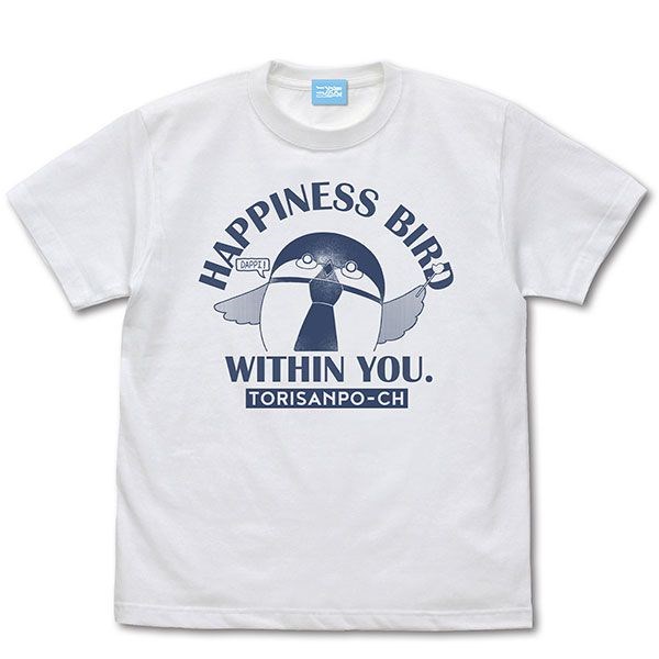 幸福觀鳥 : 日版 (中碼) HAPPINESS BIRD TORISANPO-CH 白色 T-Shirt